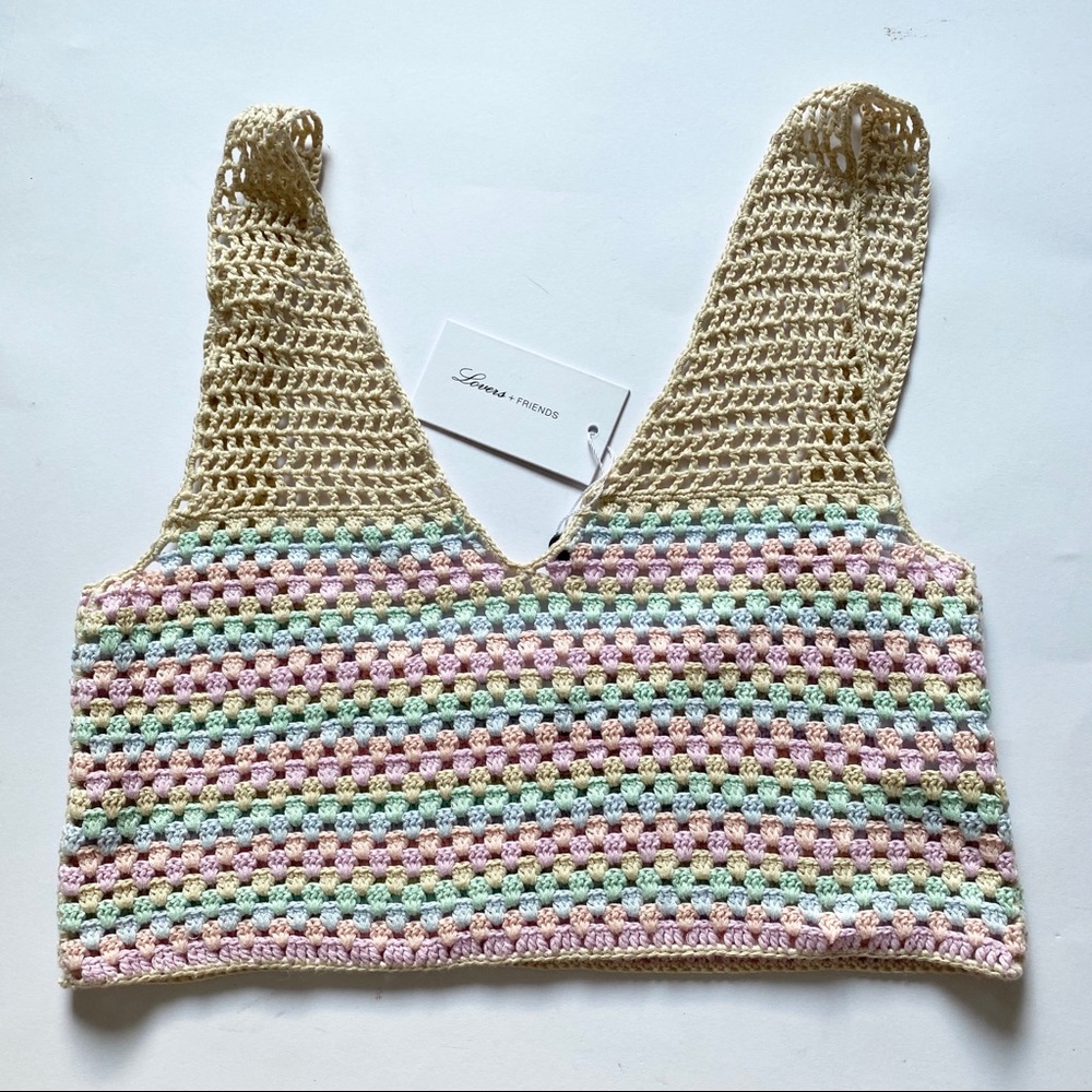 LOVERS + FRIENDS CROCHET TOP